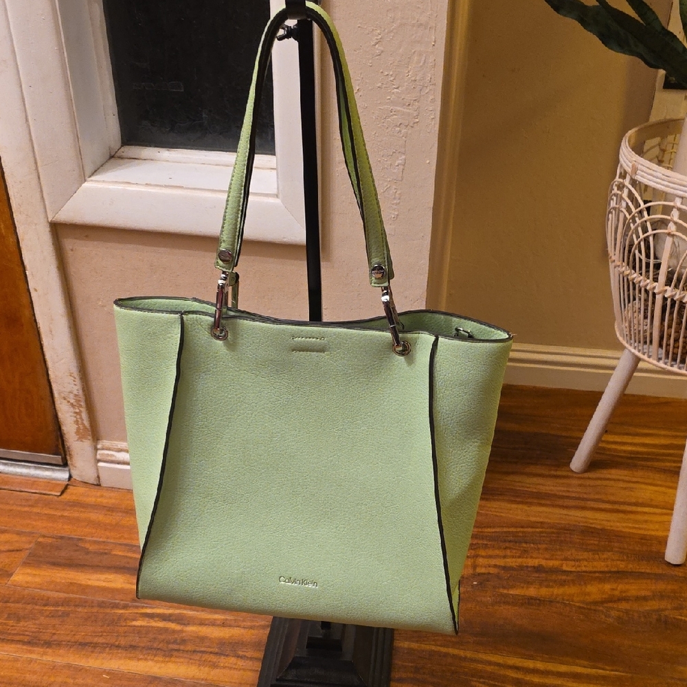 Calvin Klein Light Green Tote Bag
